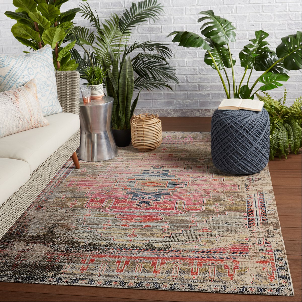 Jaipur Polaris Cicero Medallion Tribal Pink Taupe POL43 Rug