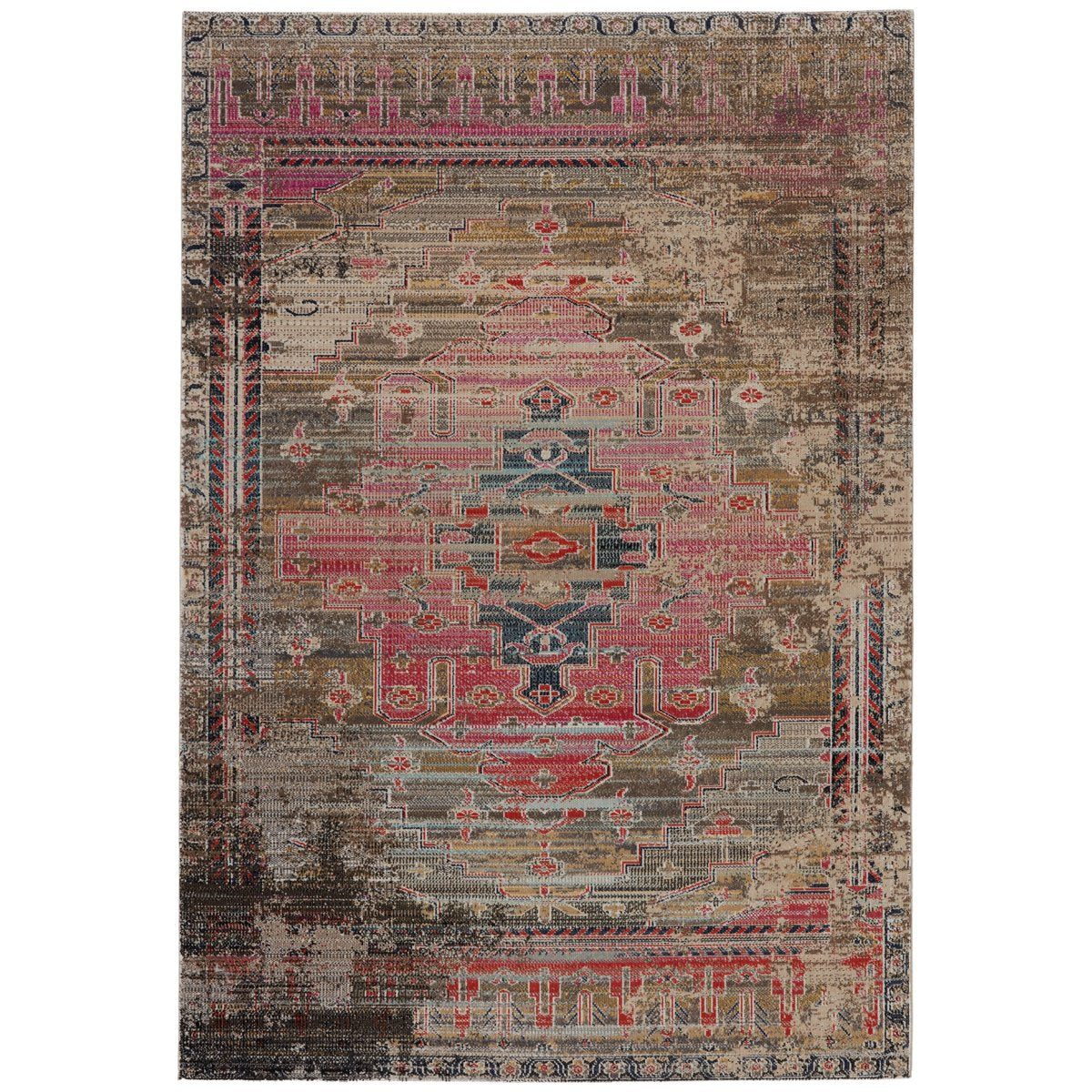 Jaipur Polaris Cicero Medallion Tribal Pink Taupe POL43 Rug