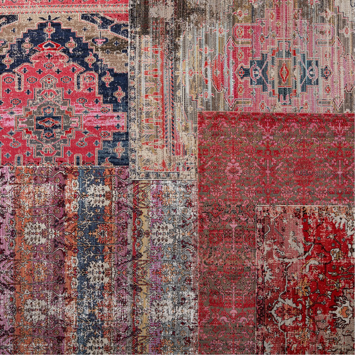 Jaipur Polaris Cicero Medallion Tribal Pink Blue POL44 Rug