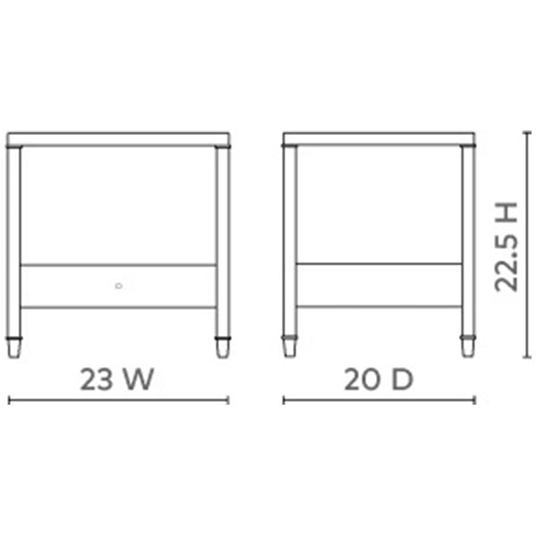 Villa &amp; House Pascal 1-Drawer Side Table