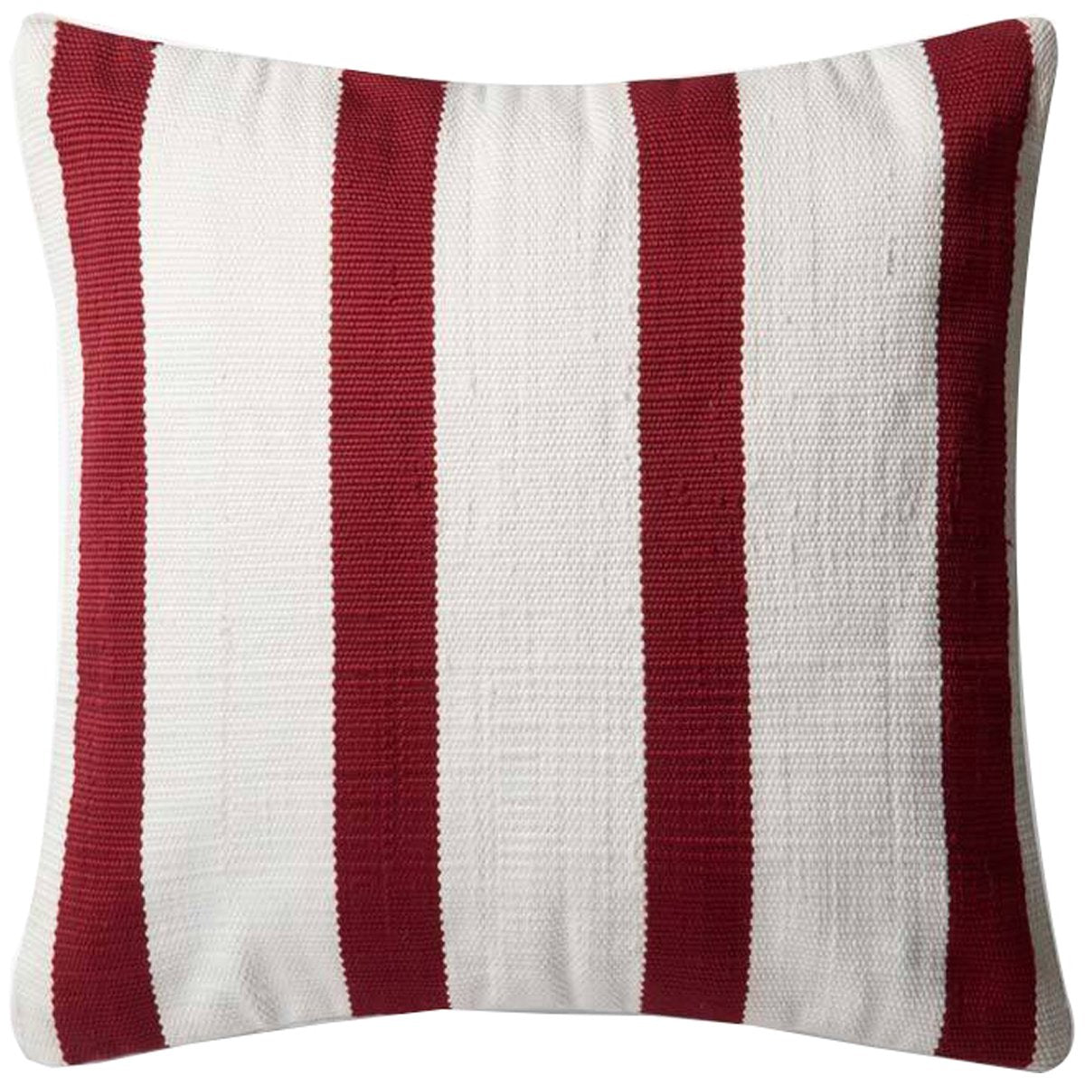 Loloi P0507 Red and Ivory 22&quot; x 22&quot; Pillow, Set of 2