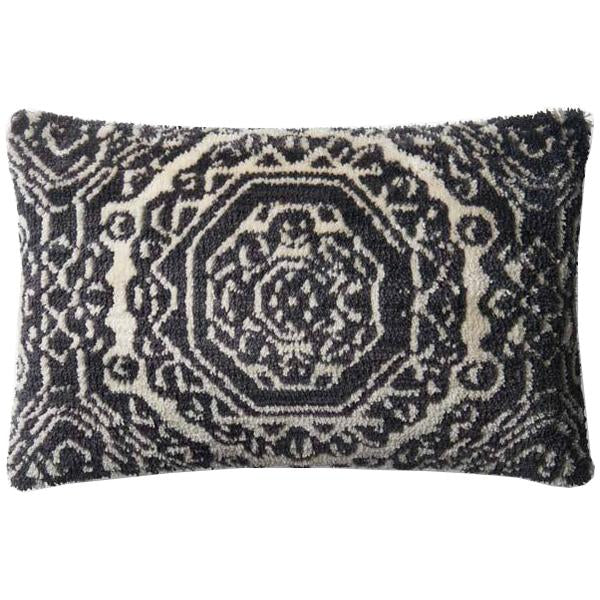 Loloi P0578 Black and White 13&quot; x 21&quot; Pillow, Set of 2