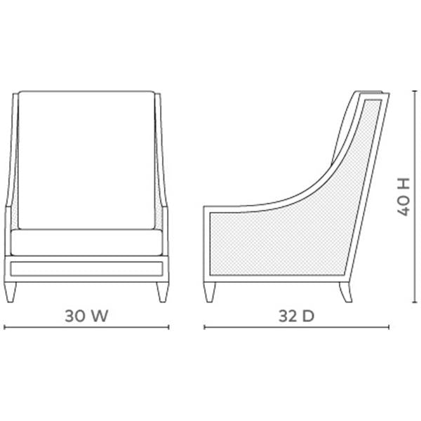 Villa &amp; House Raleigh Club Chair - Mahogany