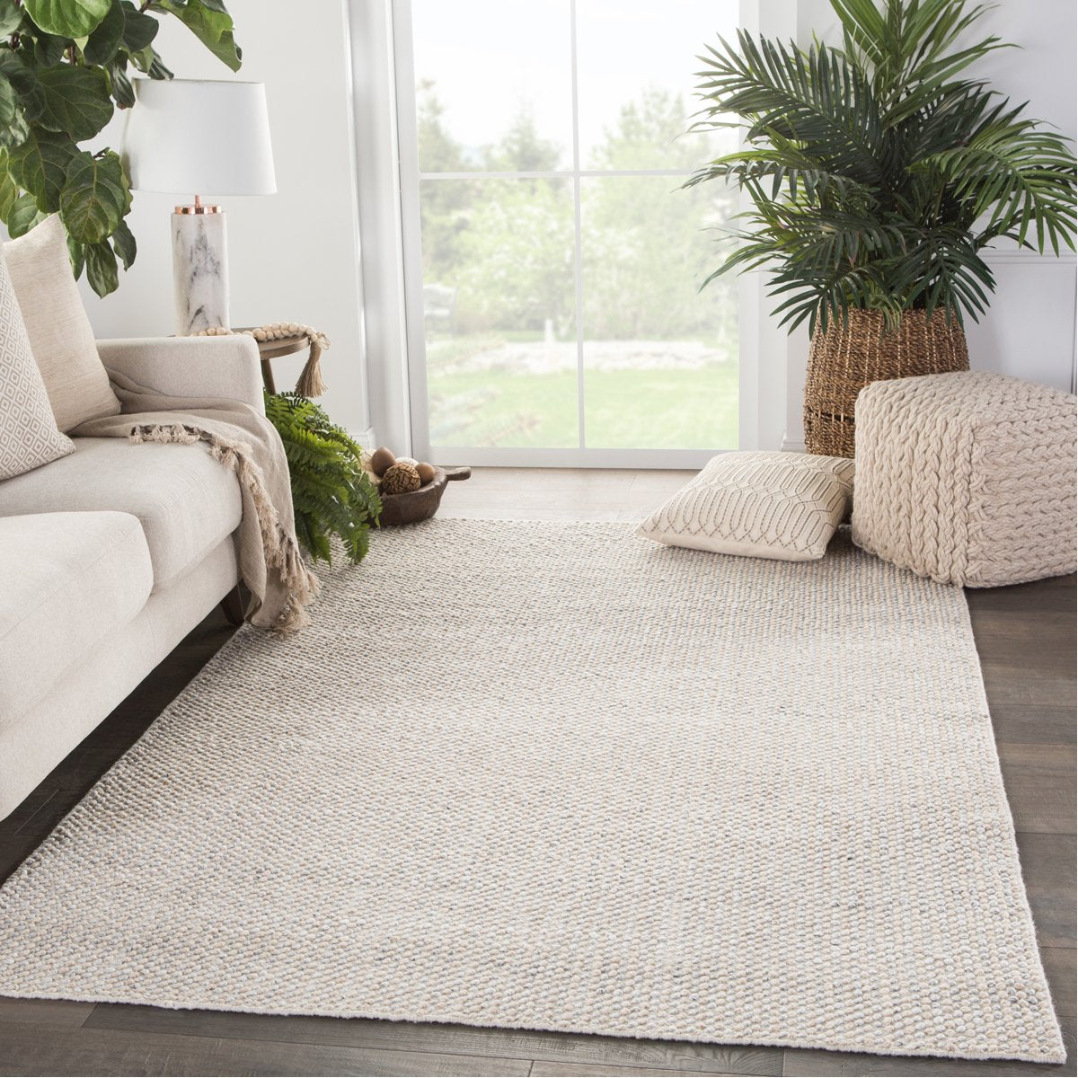 Jaipur Rebecca Crispin Solid Ivory Gray RBC05 Rug