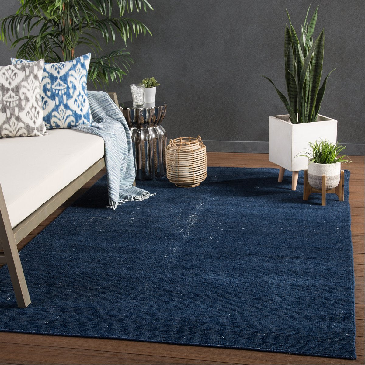 Jaipur Rebecca Limon Solid Blue White RBC06 Rug