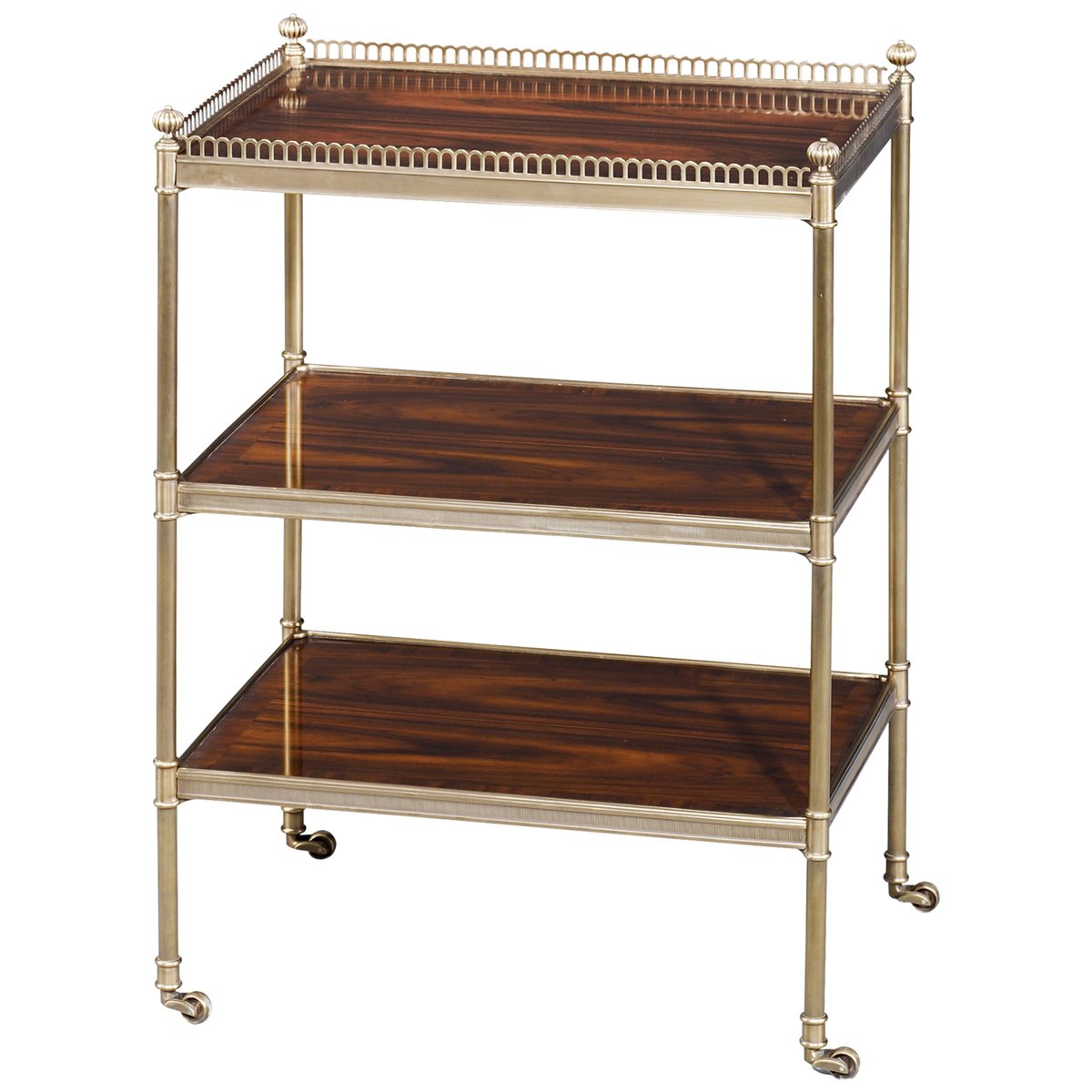 Theodore Alexander Rep.Li.Ca Dignified Rosewood Etagere Bar Cart