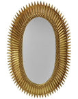 Worlds Away Oval Starburst Mirror