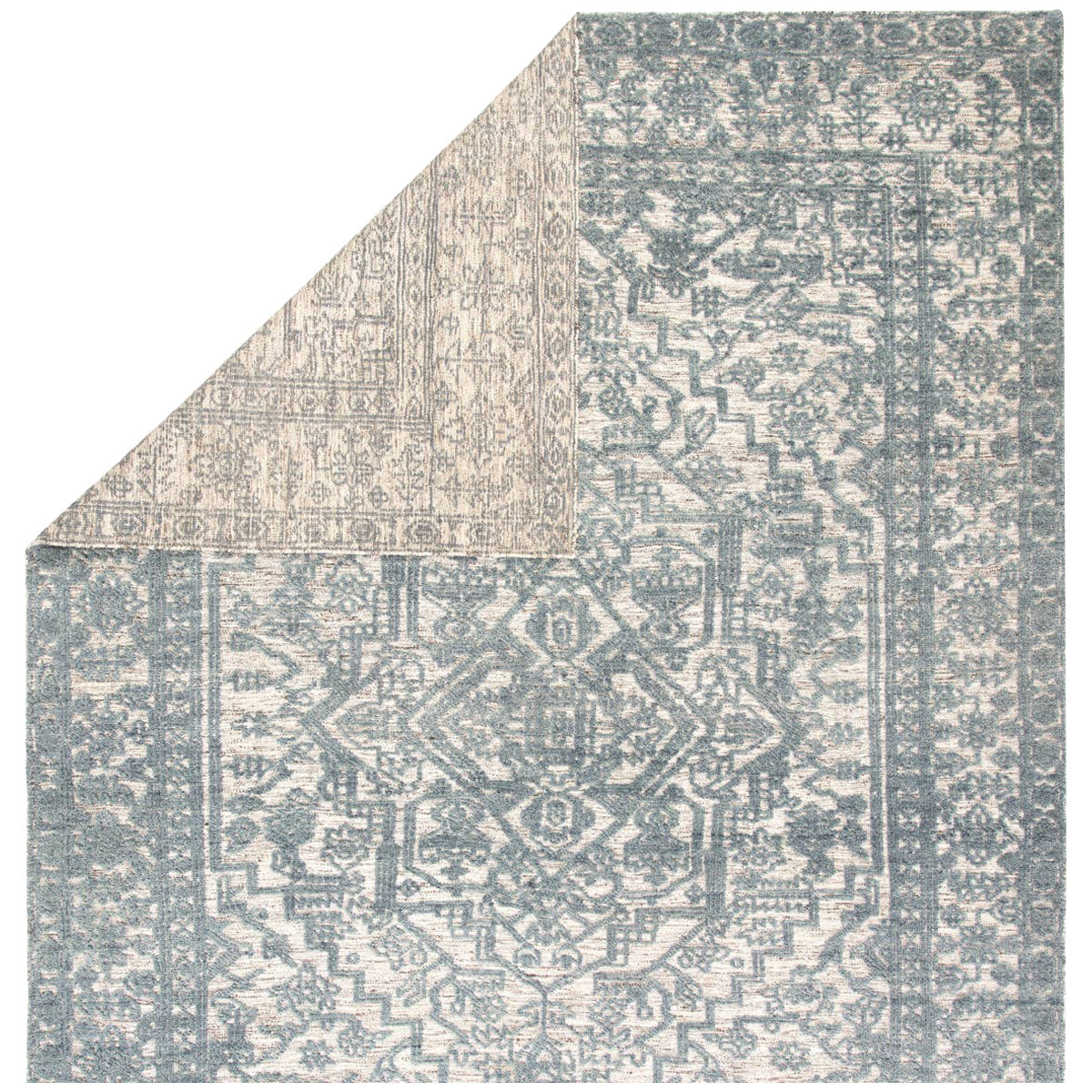 Jaipur Reign Tulip Medallion Blue Ivory REI04 Rug