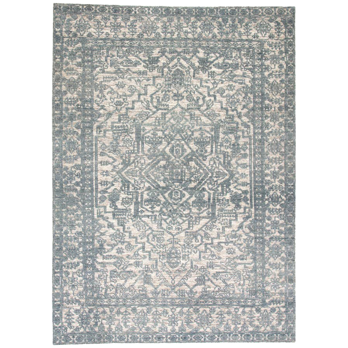 Jaipur Reign Tulip Medallion Blue Ivory REI04 Rug