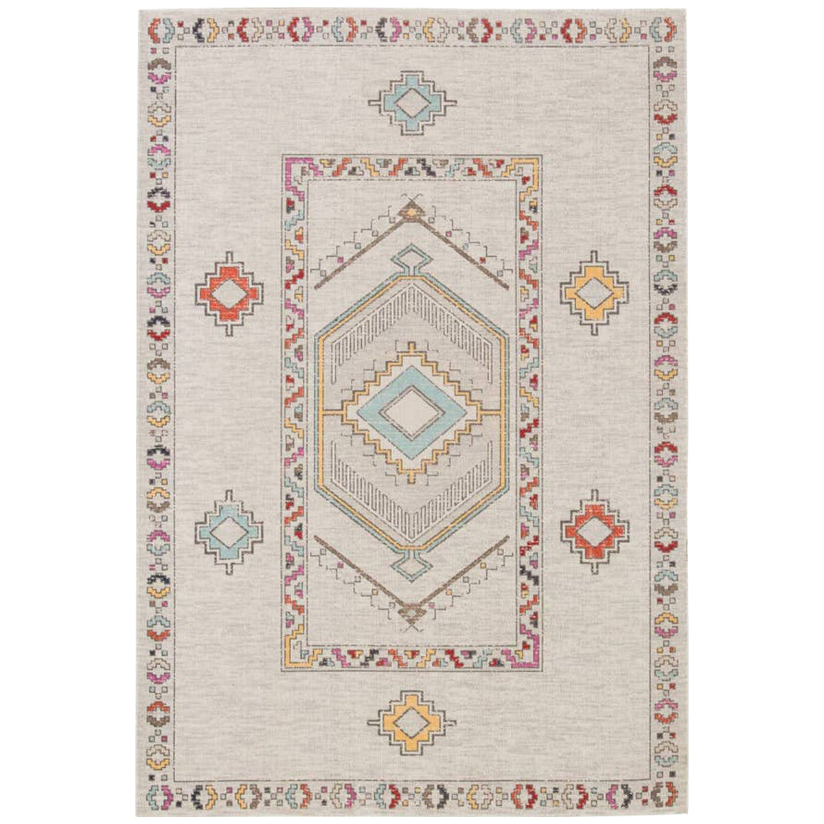 Jaipur Polaris Tov Medallion Light Gray Multicolor POL10 Rug