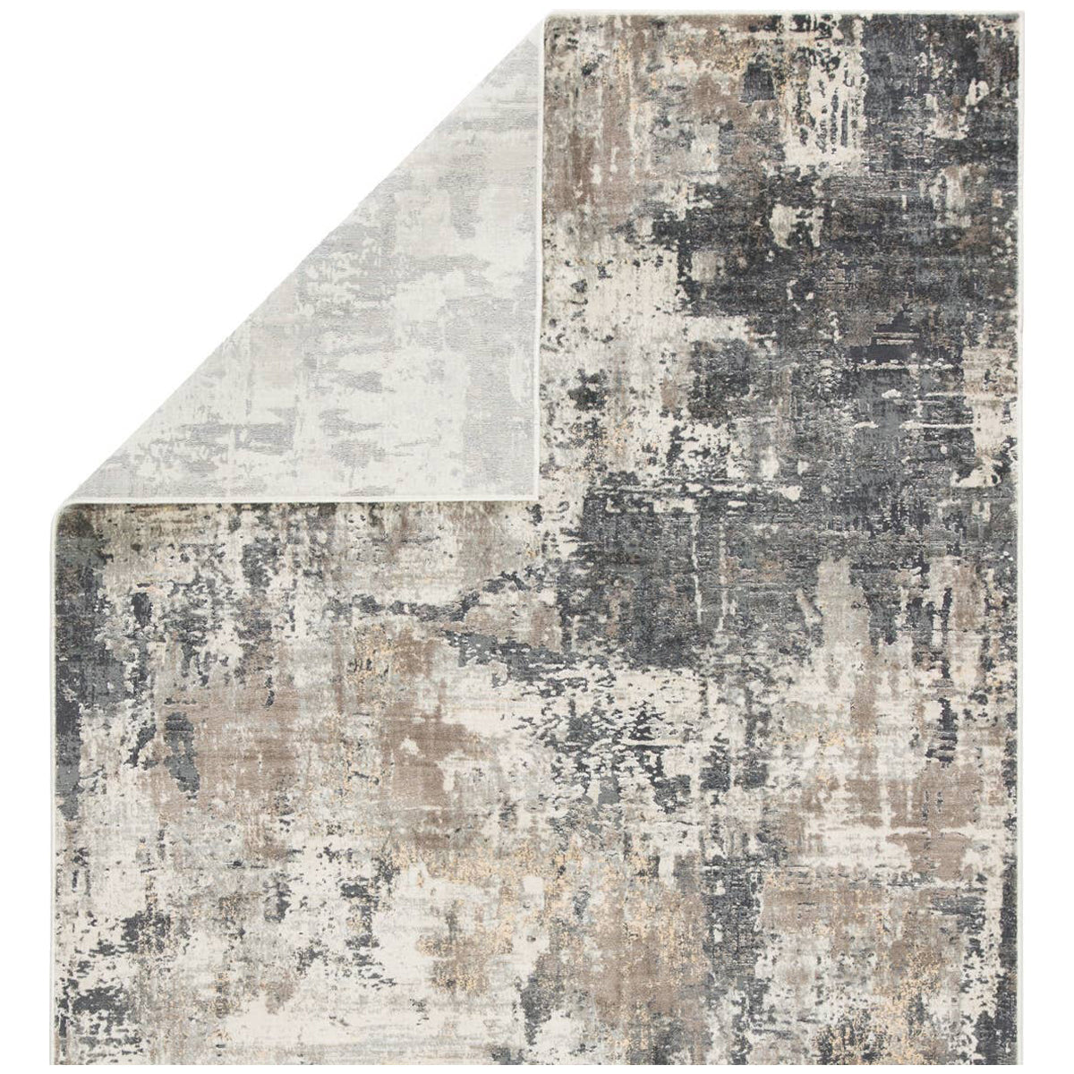 Jaipur Caicos Sisario Abstract Gray Gold CAI02 Rug