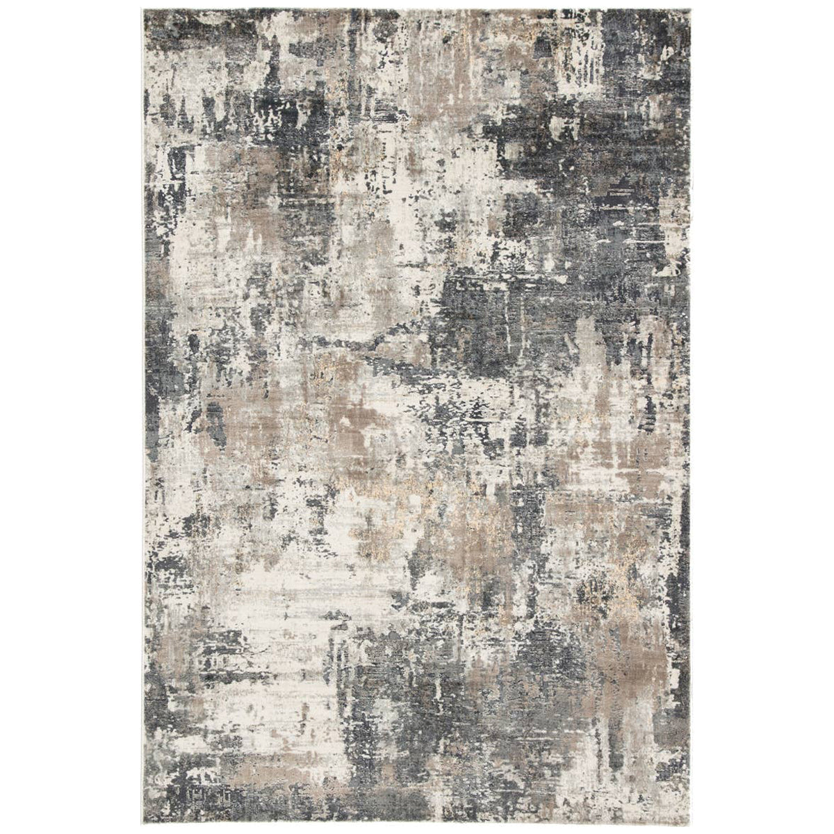 Jaipur Caicos Sisario Abstract Gray Gold CAI02 Rug