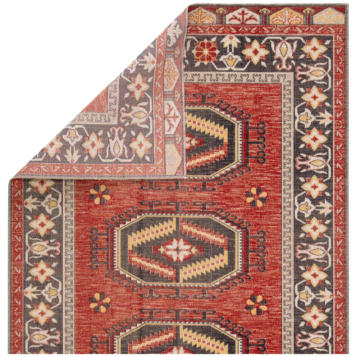 Jaipur Polaris Miner Medallion Red Yellow POL12 Rug