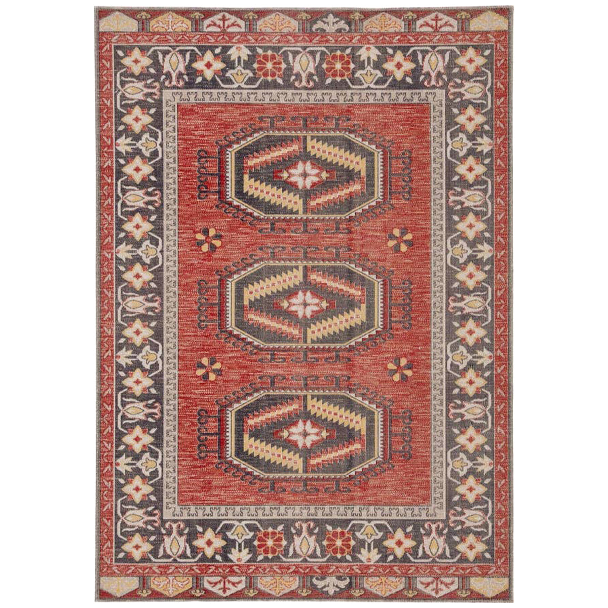 Jaipur Polaris Miner Medallion Red Yellow POL12 Rug