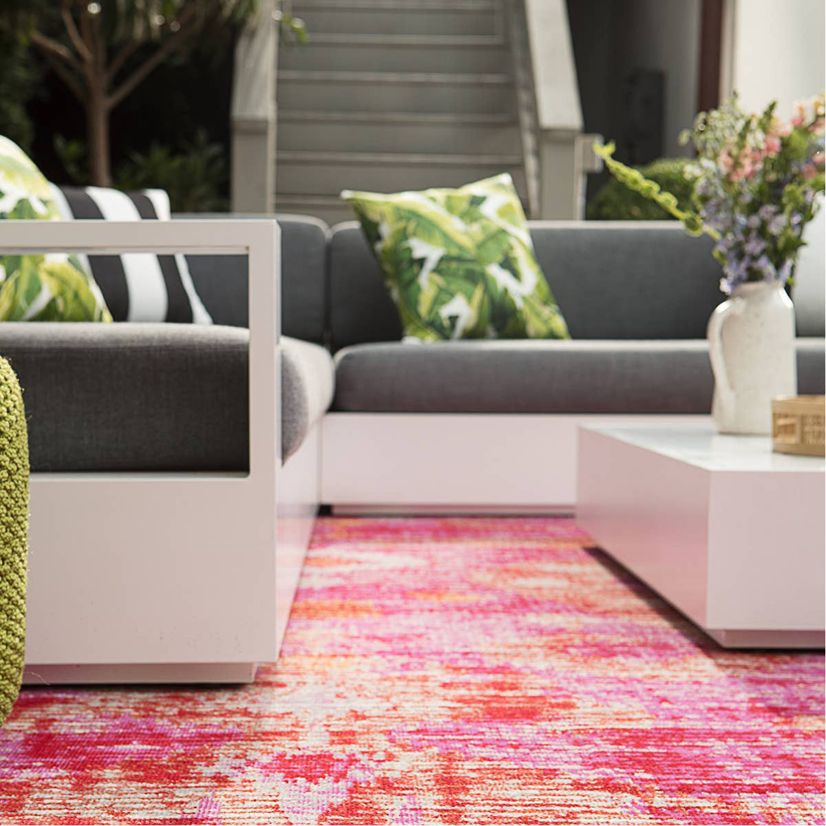 Jaipur Polaris Zenith Ikat Pink Orange POL16 Rug