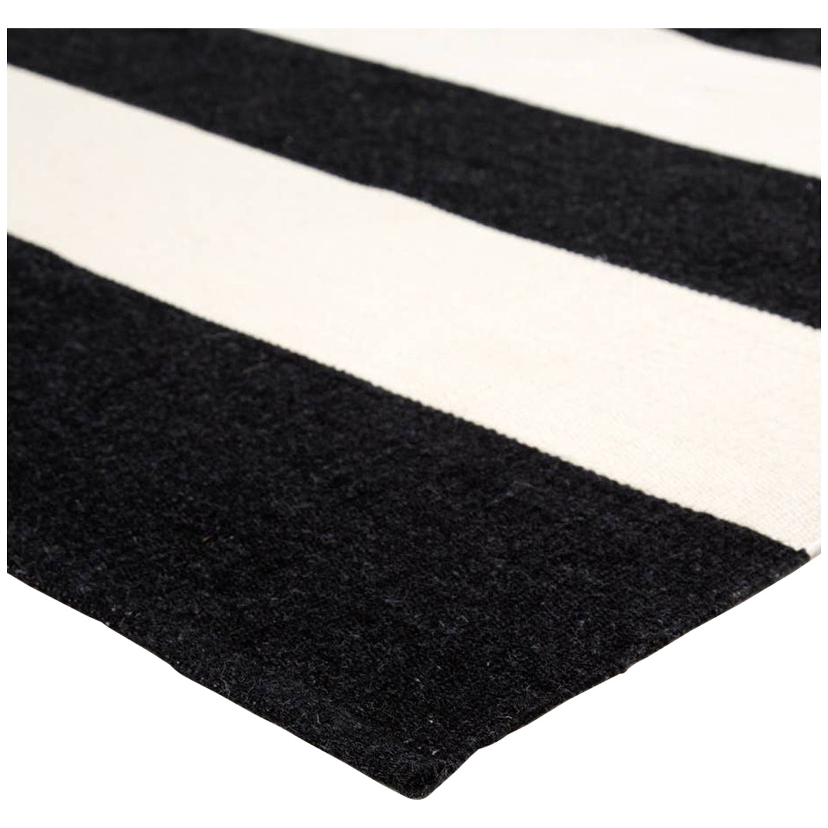 Jaipur Lanai Remora Striped Black Ivory LAN06 Rug