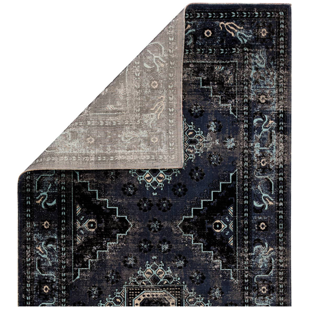 Jaipur Polaris Westlyn Medallion Black Blue POL24 Rug