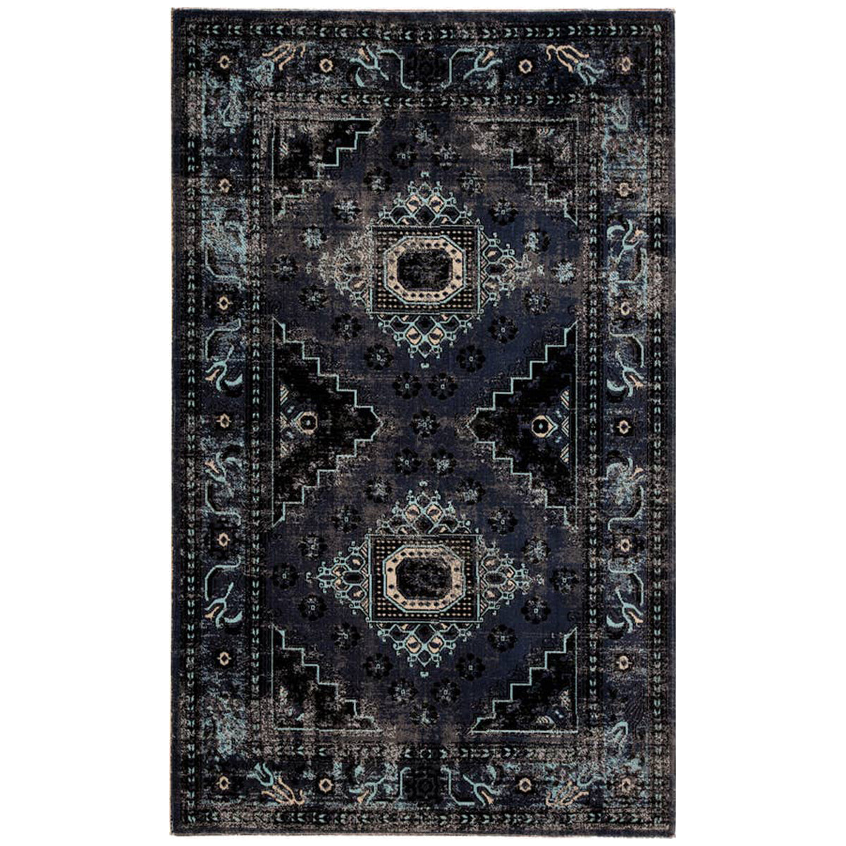 Jaipur Polaris Westlyn Medallion Black Blue POL24 Rug