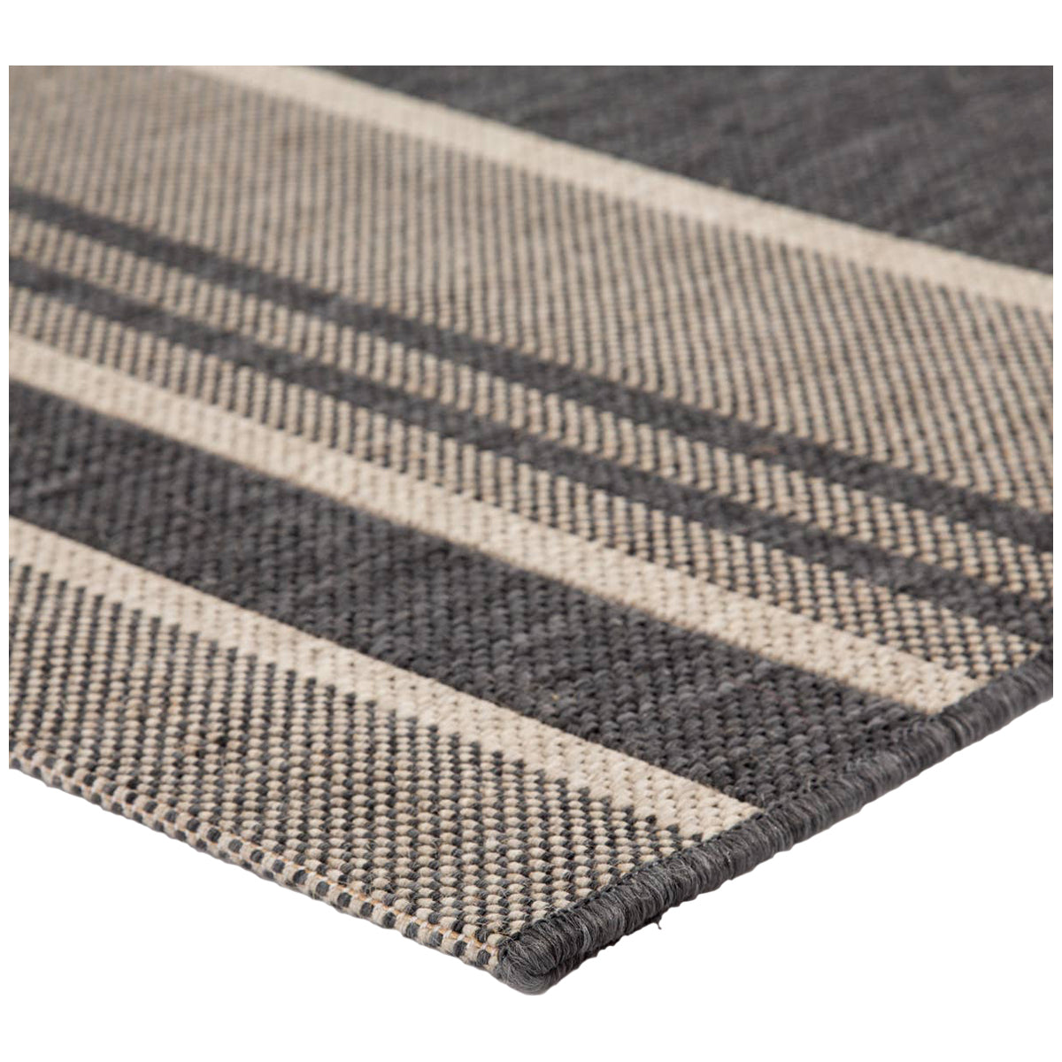 Jaipur Catamaran Pilot Striped Gray Beige CAM04 Rug