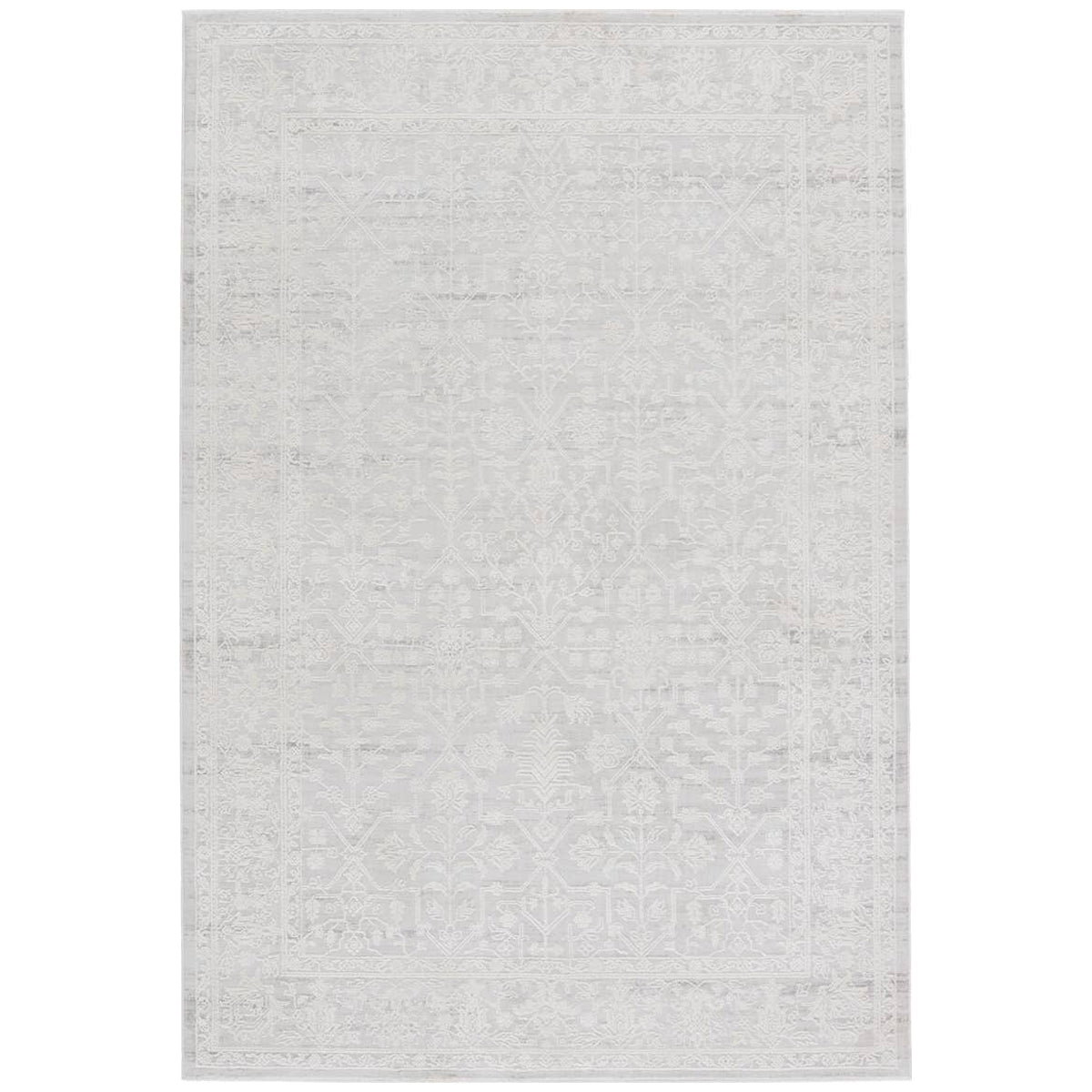 Jaipur Cirque Riella Floral Light Gray Cream CIQ41 Rug