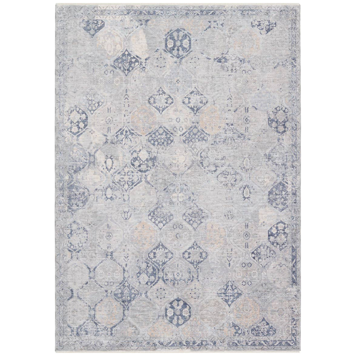 Jaipur Ballad Rune Trellis Gray Navy BLA09 Rug