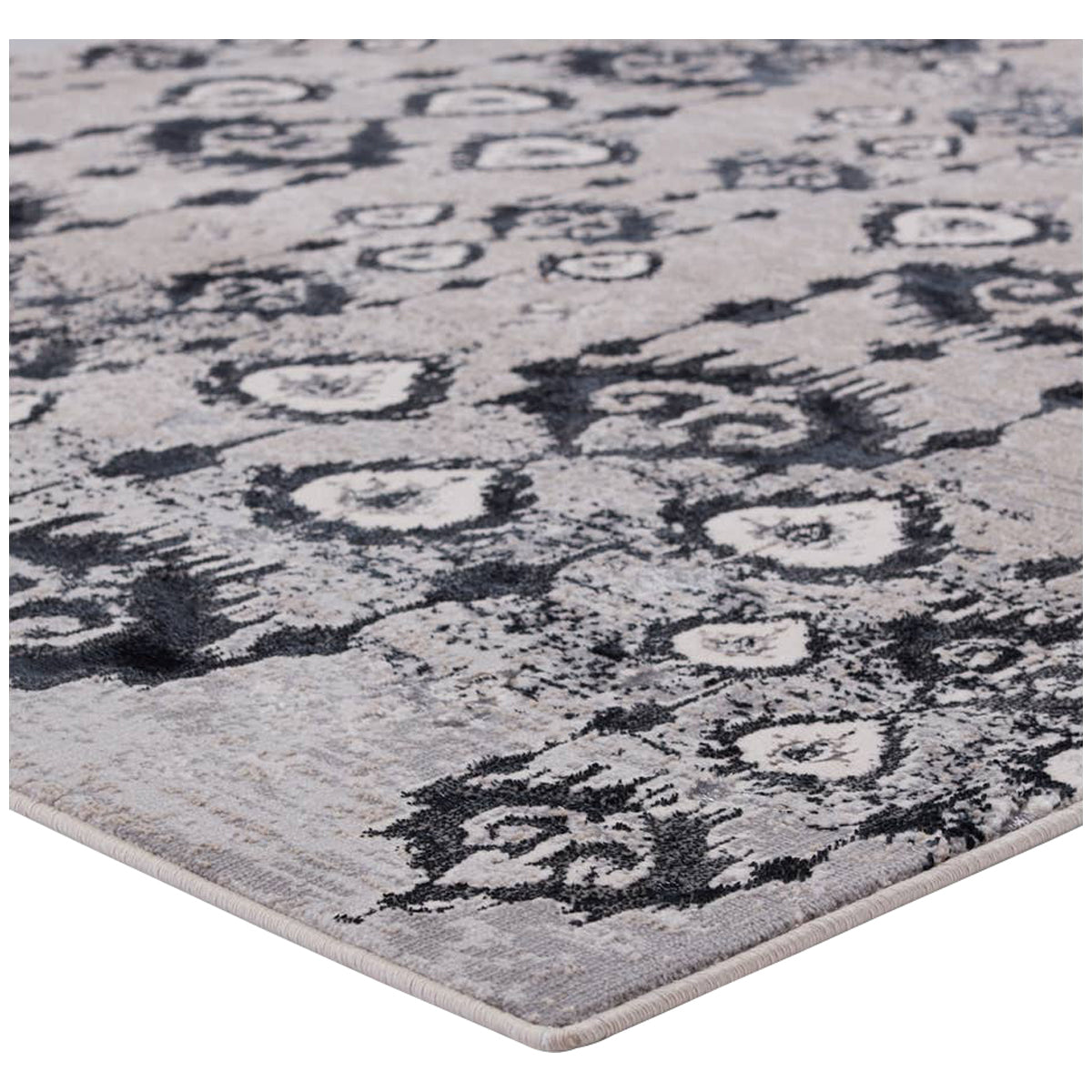 Jaipur Malilla by Nikki Chu Inigo Ikat Dark Blue Gray MLI02 Rug