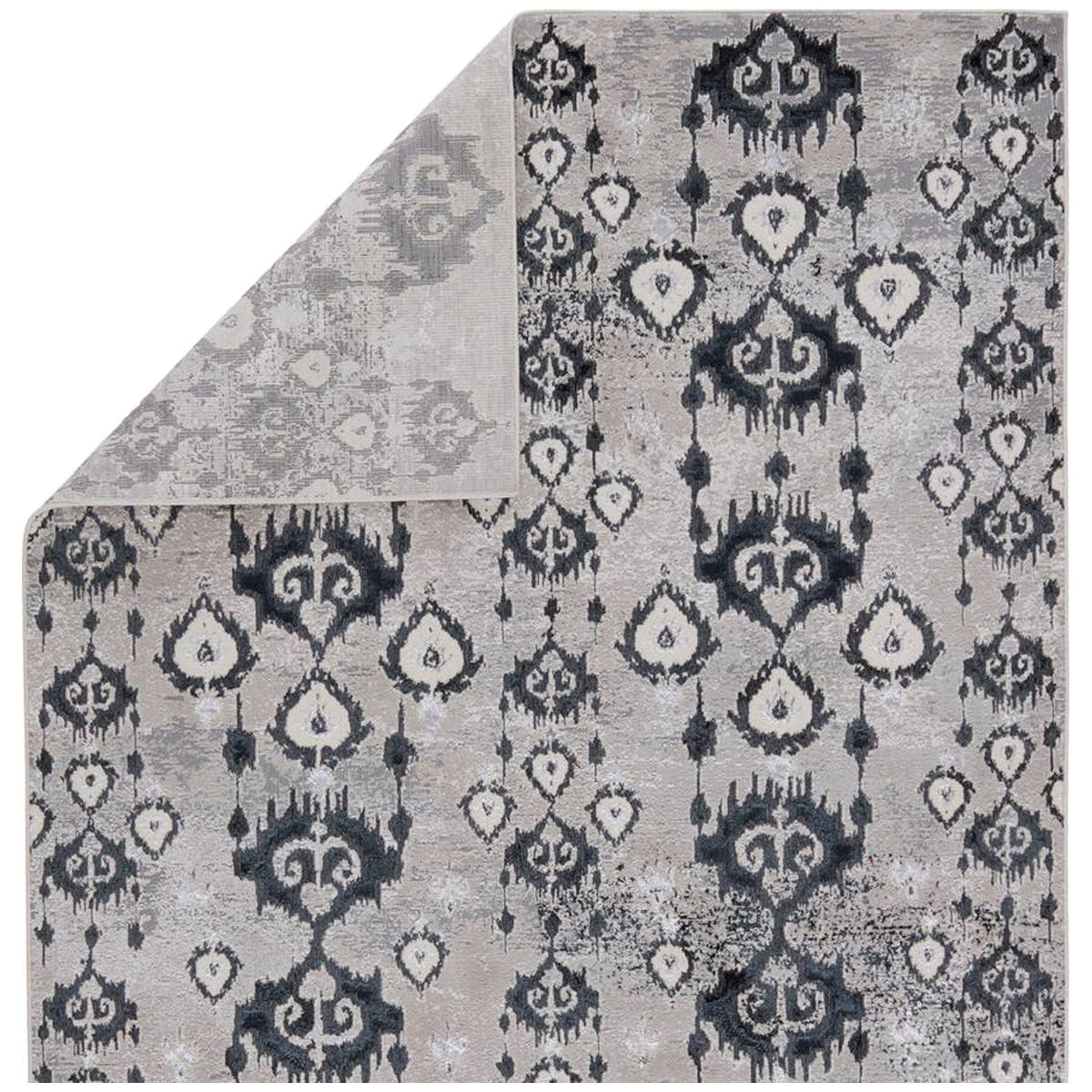 Jaipur Malilla by Nikki Chu Inigo Ikat Dark Blue Gray MLI02 Rug