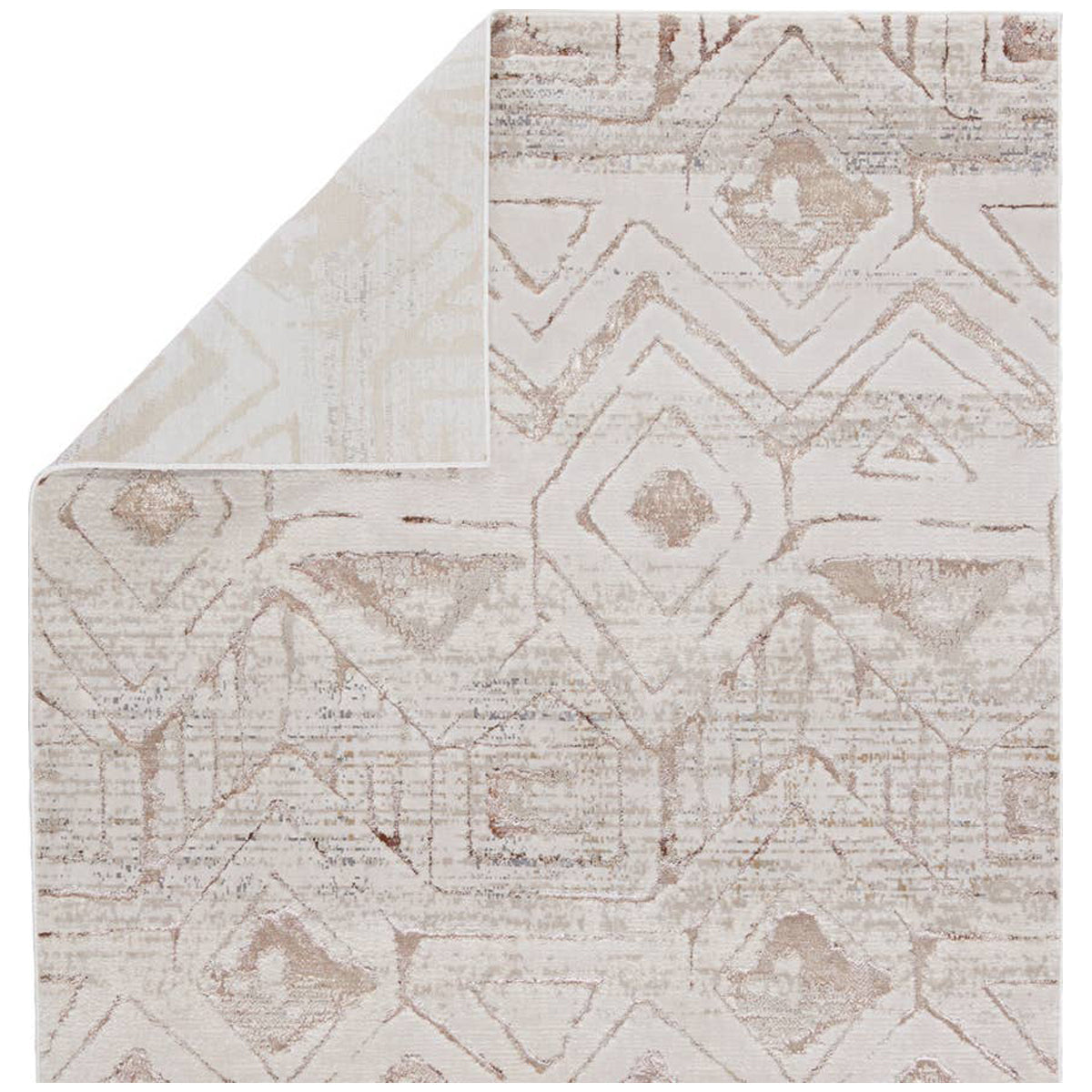 Jaipur Malilla by Nikki Chu Kalindi Tribal Cream Taupe MLI06 Rug