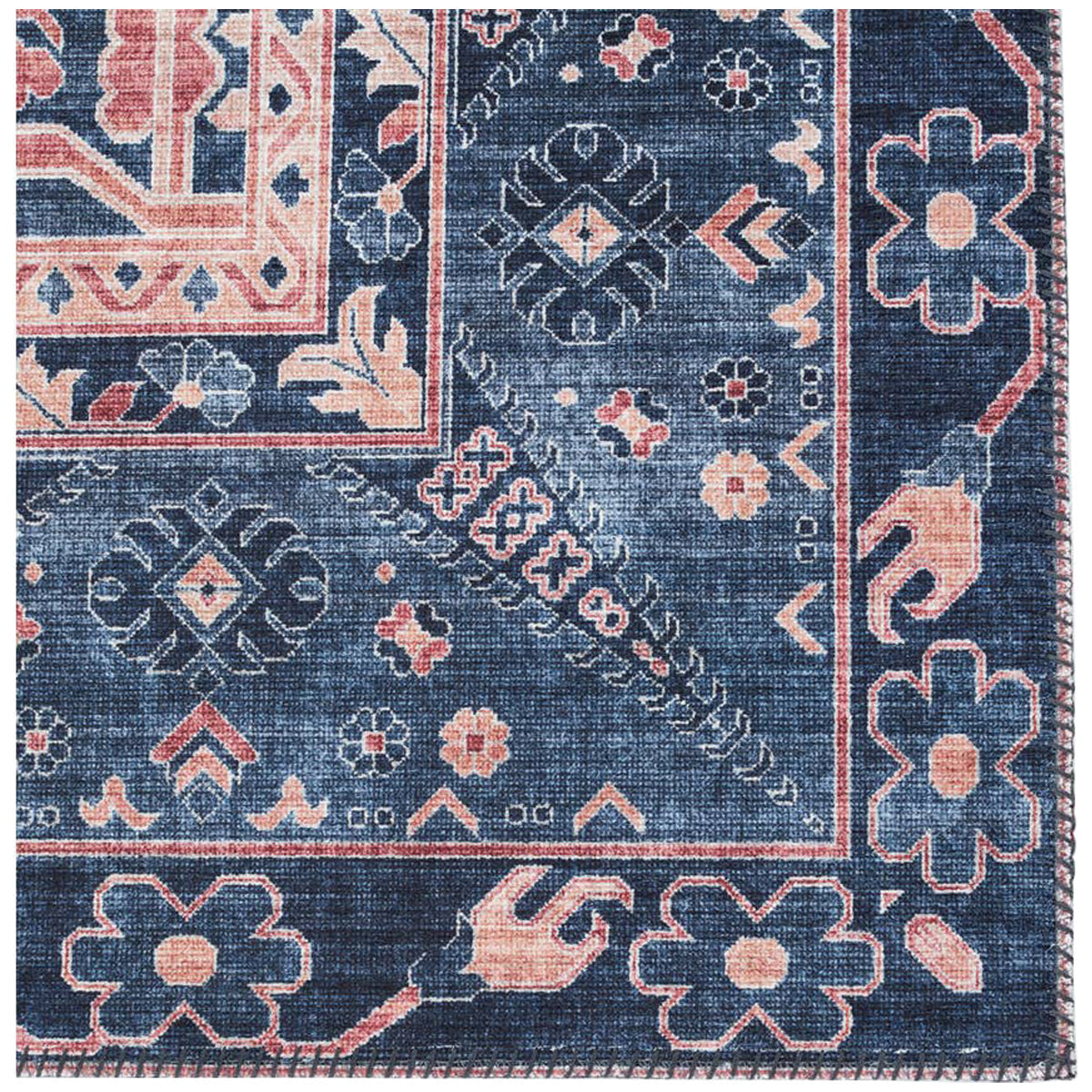 Jaipur Keyara by Nikki Chu Issa Medallion Dark Blue Pink KNC02 Rug