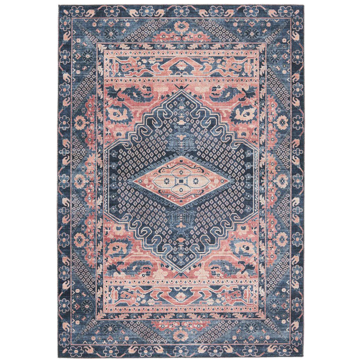 Jaipur Keyara by Nikki Chu Issa Medallion Dark Blue Pink KNC02 Rug