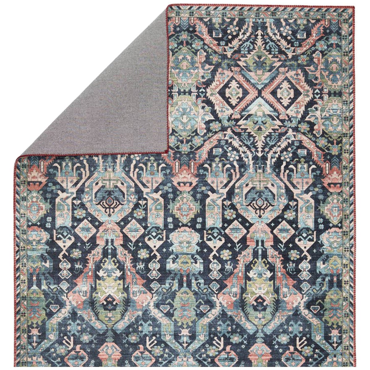 Jaipur Keyara by Nikki Chu Teleza Trellis Dark Blue Clay KNC06 Rug