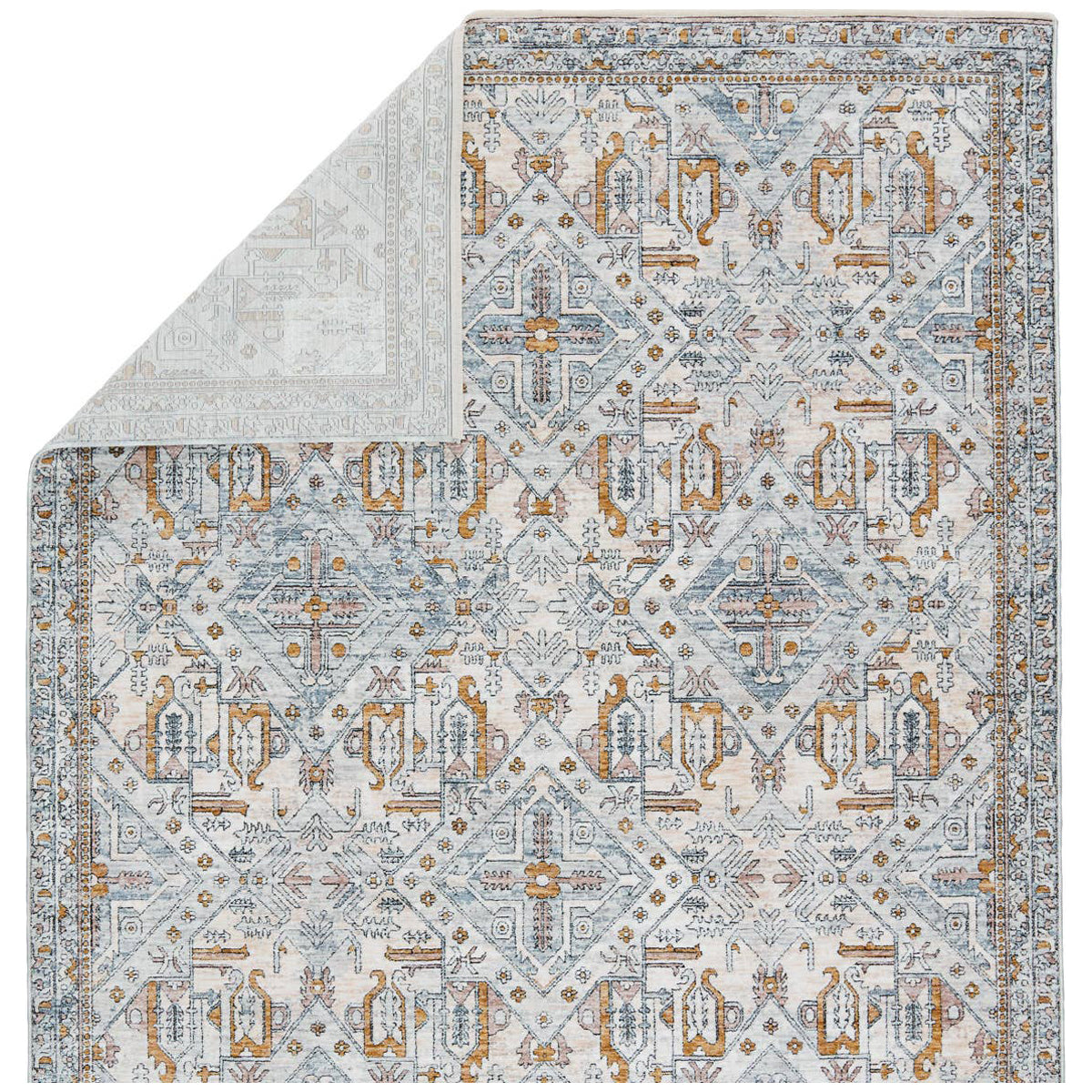 Jaipur Branham Lucere Trellis Blue Gold BRA01 Rug