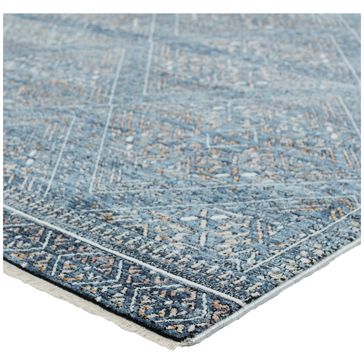 Jaipur Branham Talos Trellis Blue Gold BRA04 Rug