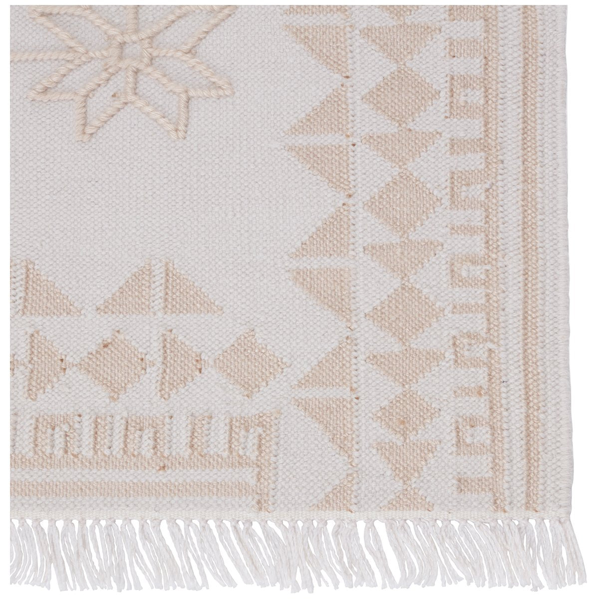 Jaipur Revelry Ollin Medallion Tribal White Cream RVR01 Rug