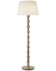 Visual Comfort Bamboo Floor Lamp with Linen Shade