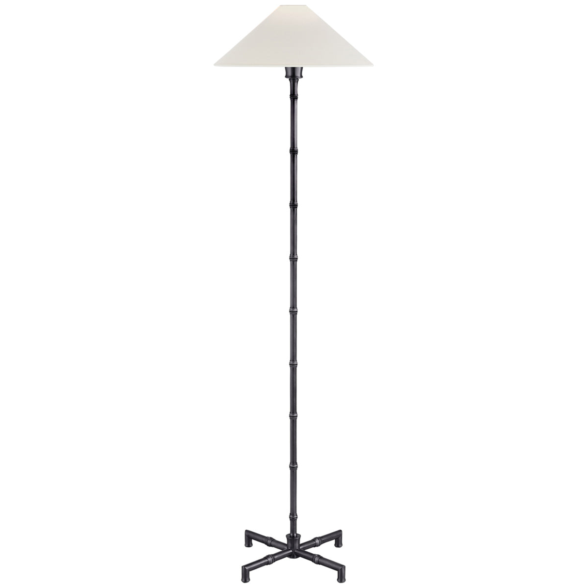 Visual Comfort Grenol Floor Lamp with Linen Shade