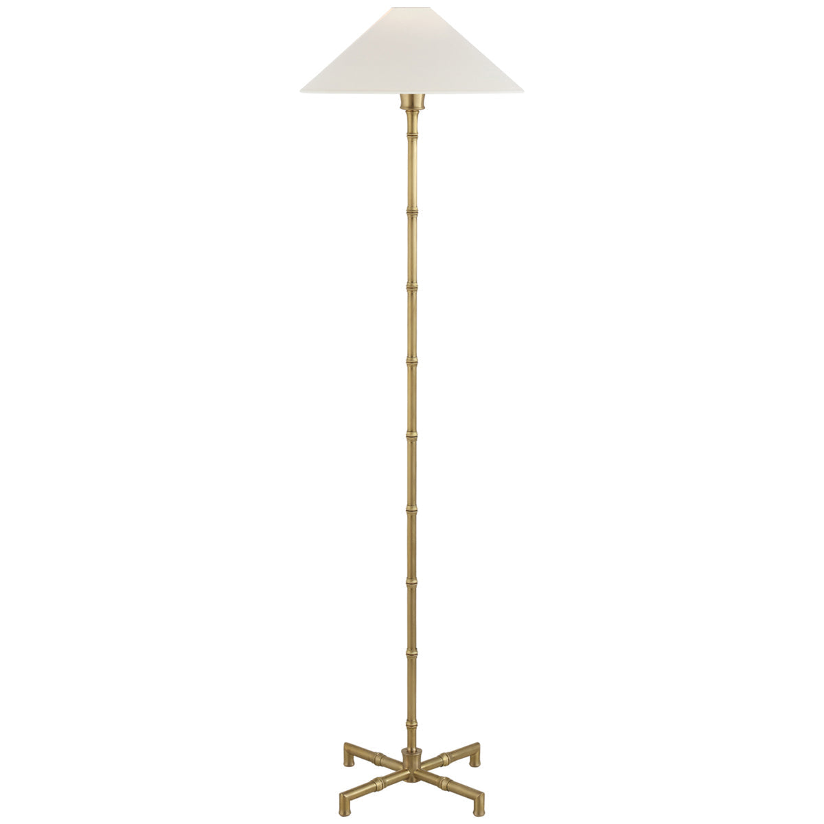 Visual Comfort Grenol Floor Lamp with Linen Shade