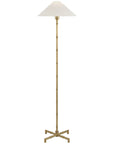 Visual Comfort Grenol Floor Lamp with Linen Shade