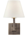 Visual Comfort Architectural Wall Sconce with Linen Shade