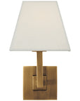 Visual Comfort Architectural Wall Sconce with Square Linen Shade