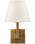 Visual Comfort Architectural Wall Sconce with Linen Shade