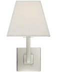 Visual Comfort Architectural Wall Sconce with Square Linen Shade