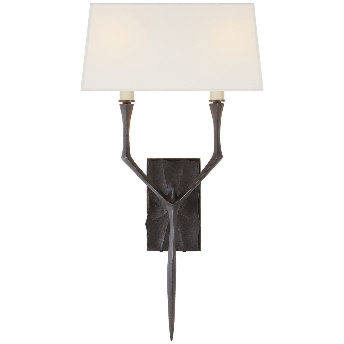 Visual Comfort Bristol Large Sconce with Linen Shade