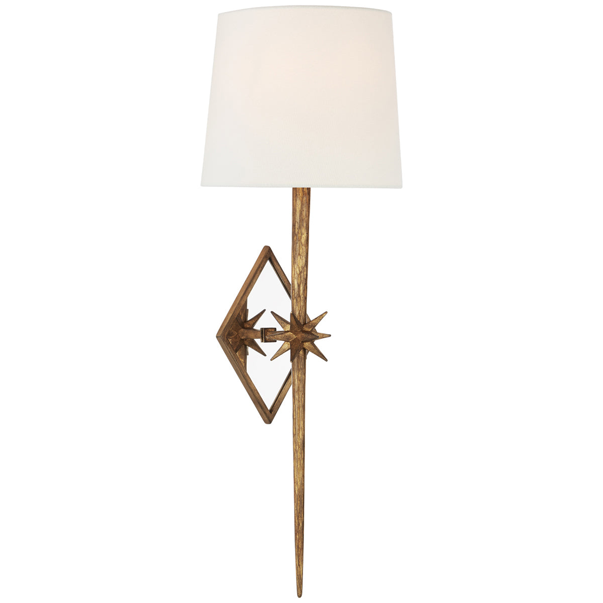 Visual Comfort Etoile Large Tail Sconce with Linen Shade