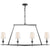 Visual Comfort Etoile Linear Chandelier with Linen Shades