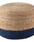 Jaipur Saba Oliana Ombre Stripes Blue Beige SAA10 Cylinder Pouf