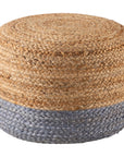 Jaipur Saba Oliana Ombre Stripes Light Gray Beige SAA11 Cylinder Pouf