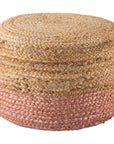 Jaipur Saba Oliana Ombre Stripes Light Pink Beige SAA12 Cylinder Pouf