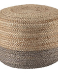 Jaipur Saba Oliana Ombre Stripes Taupe Beige SAA16 Cylinder Pouf