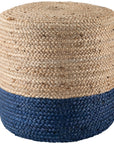 Jaipur Saba Oliana Ombre Stripes Blue Beige SAA18 Cylinder Pouf